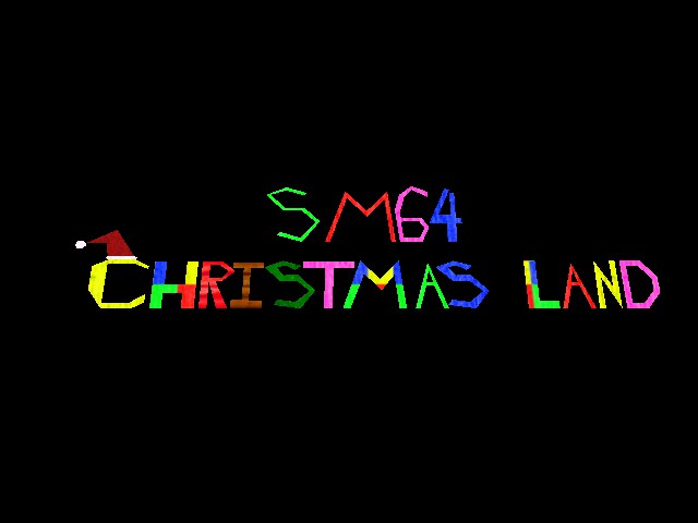 Super Mario 64 Christmas Land Title Screen